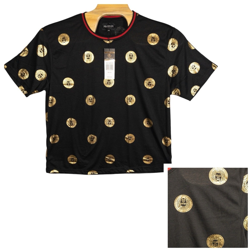Drill Clothing Company Shirt NWT Mens XXL Black And‎ Gold